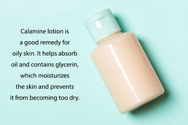 calamine lotion usage can help control and manage oily skin