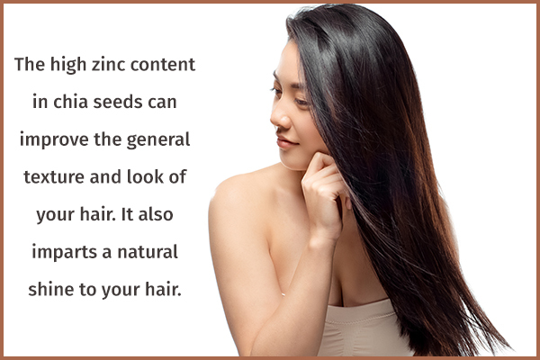 chia seeds help impart a natural shine to your hair