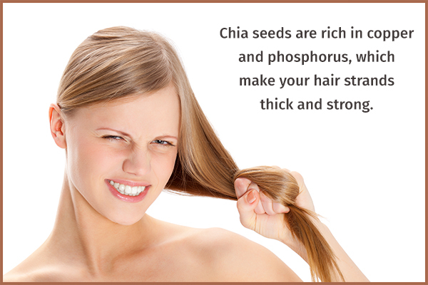 chia seeds can make your hair strands thick and strong