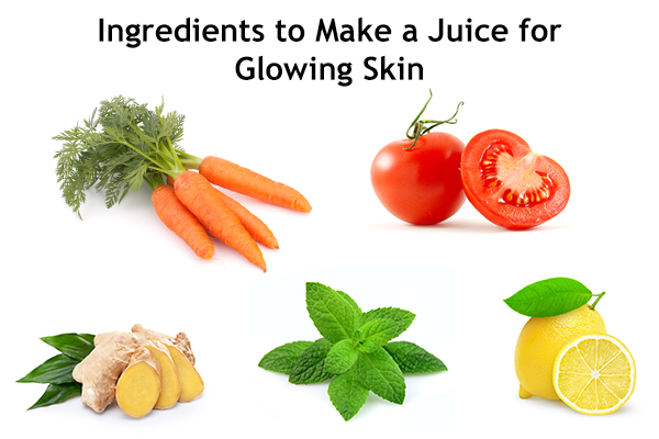 ingredients required to make diy juice for glowing skin
