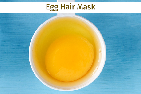 try an egg hair mask to repair hair damage