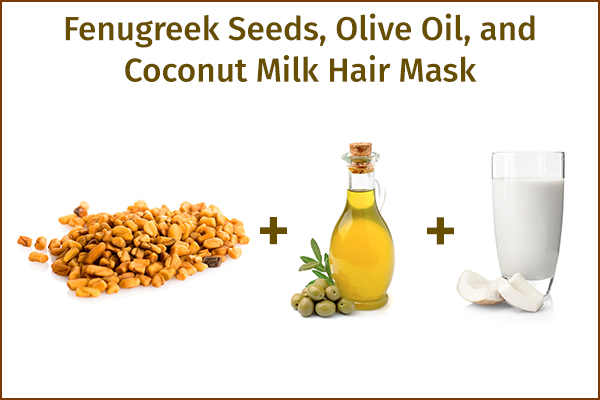 fenugreek seeds, olive oil, coconut milk can help repair hair damage