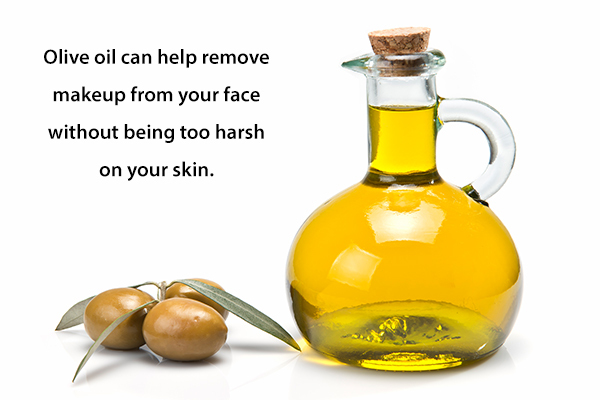 olive oil usage can help remove makeup effectively