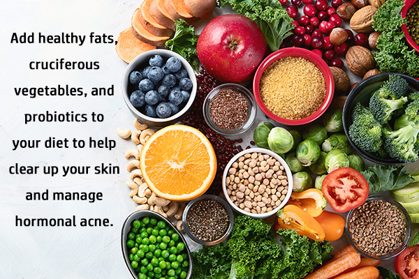 foods that can help manage hormonal acne