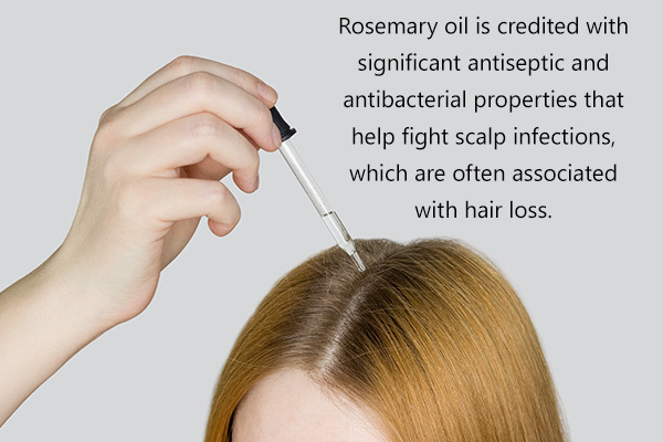 apply rosemary oil on scalp to prevent hair thinning and balding