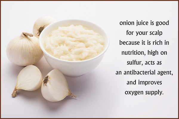 how onion benefits and helps manage dandruff?