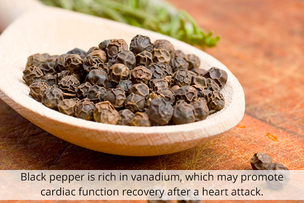 black pepper may help promote heart health