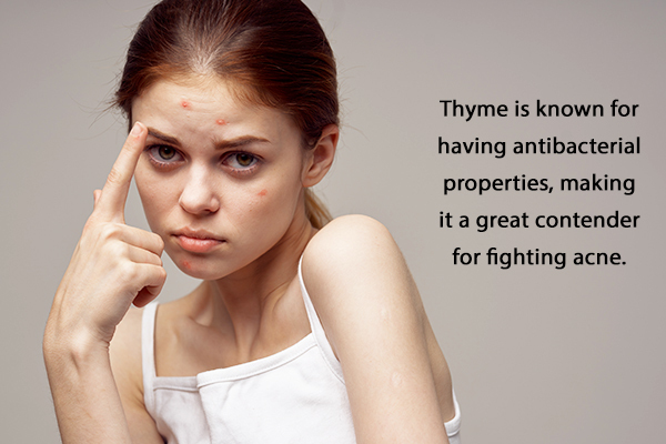 thyme usage aids in acne and eczema management