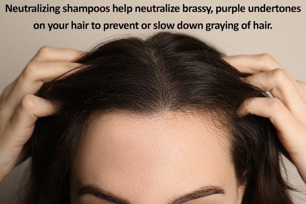 neutralizing shampoos can help diminish brassy hair undertones