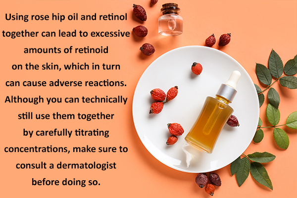 is it advisable to use rosehip oil and retinol together for skin care?