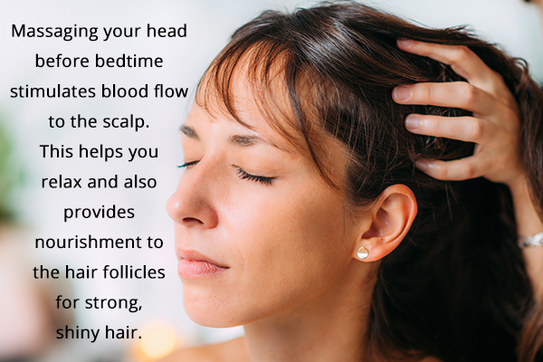 massage your head prior bedtime