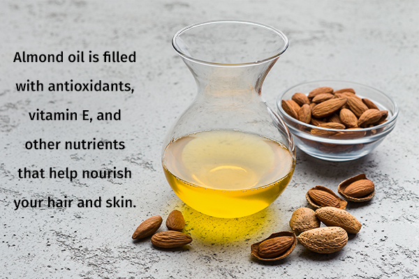 almond oil usage can help nourish your hair