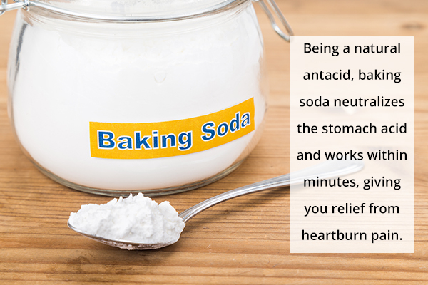 baking soda consumption can help relieve acidity