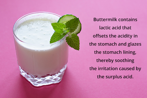 buttermilk is a good acidity home remedy