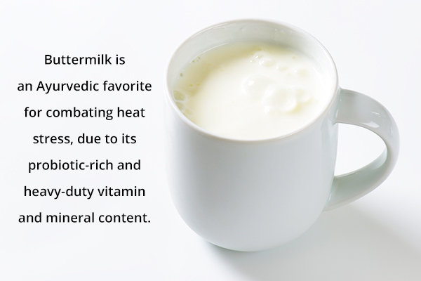buttermilk is an ayurvedic remedy to reduce excess body heat