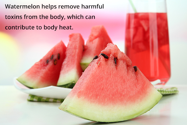 consuming watermelon can help fend off excess body heat