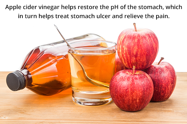 drinking diluted acv can help manage stomach ulcers