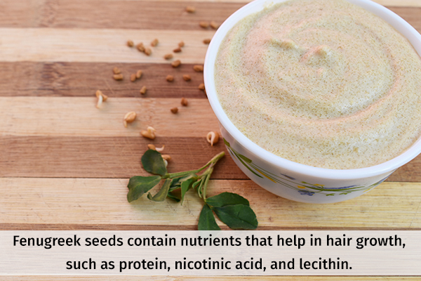 fenugreek seeds mask can help stimulate eyebrow hair growth