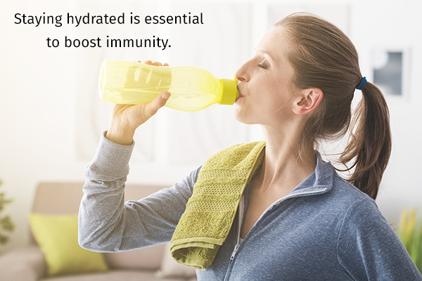 stay hydrated to boost your immunity levels