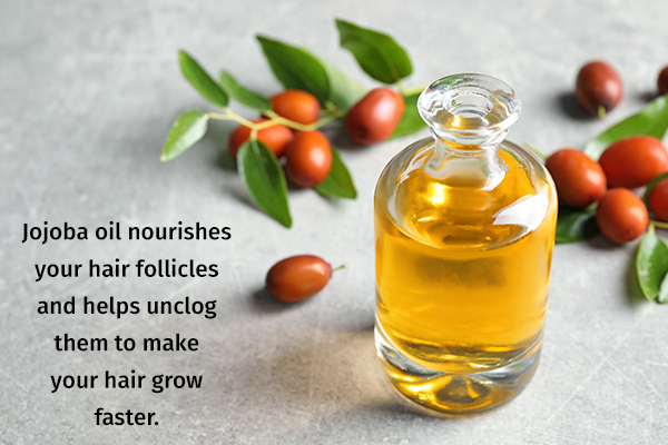 jojoba oil helps nourish your hair follicles