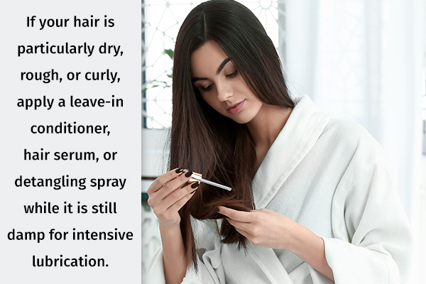 keep your hair lubricated to avoid tangled hair