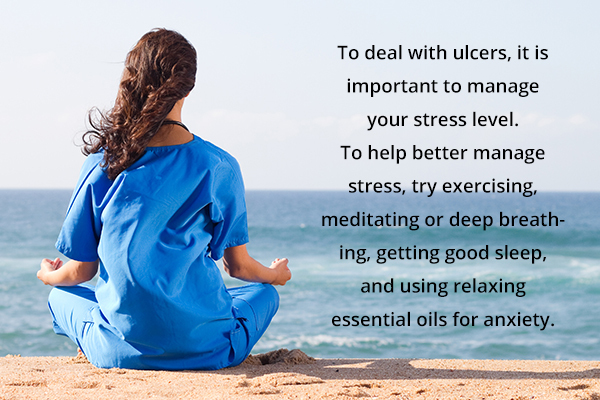 manage your stress levels to help avoid stomach ulcers