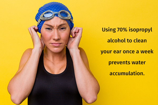 using rubbing alcohol to clean your ear prevents water accumulation