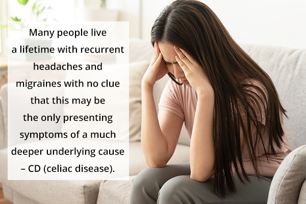 recurring headaches and migraines can indicate gluten intolerance