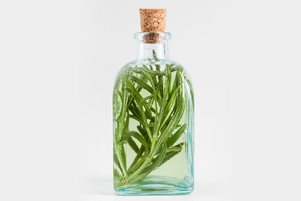 rosemary-infused rinse to promote hair growth