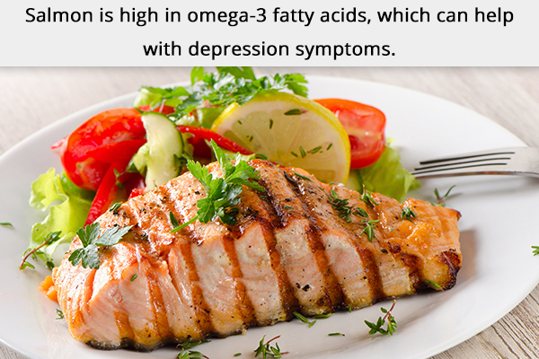 eating salmon can help with depressive symptoms