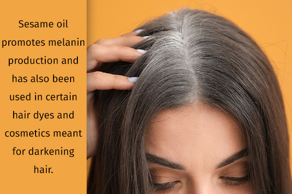sesame oil usage can help prevent premature hair graying