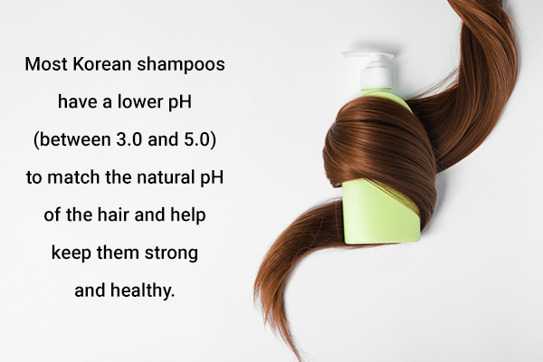 shampoos (low pH) used in Korean hair care regimen