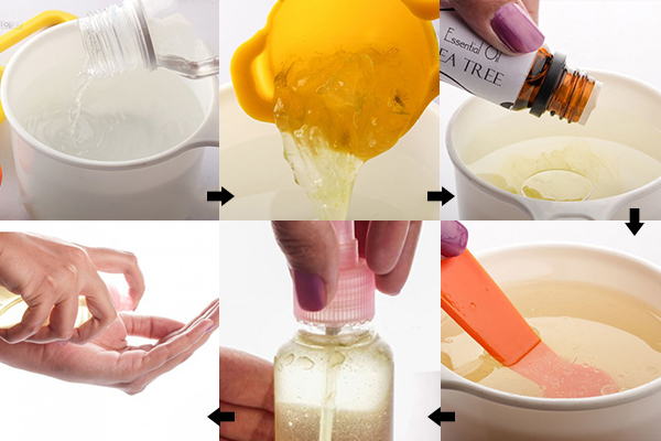 steps required to make diy homemade hand sanitizer