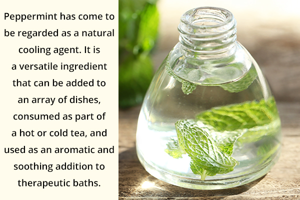 take a peppermint bath to soothe heat stress
