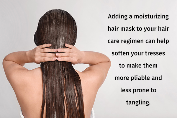 use hydrating hair masks to detangle your hair