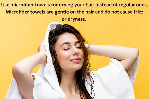 use microfiber towels for drying your hair and improve texture