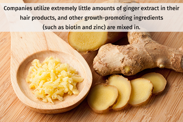 why companies have started using ginger in hair care remedies?