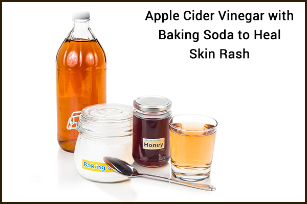 how to use apple cider vinegar with baking soda to heal skin rashes