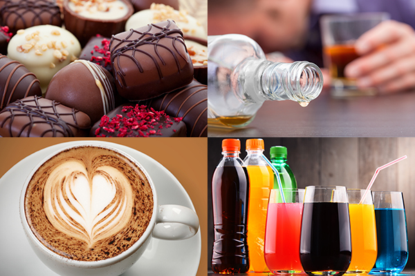 avoid chocolates, alcohol, coffee, carbonated drinks in acid reflux