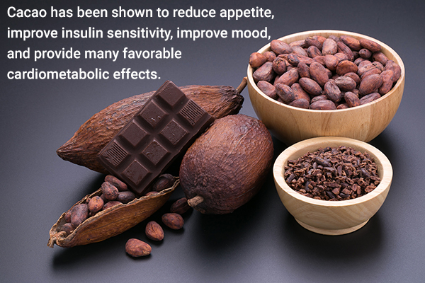cacao has been shown to possess appetite suppressing effects