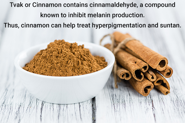 cinnamon usage can help treat hyperpigmentation