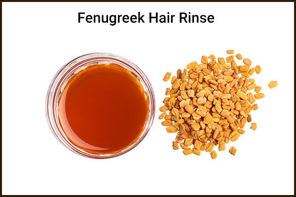 prepare a fenugreek hair rinse for hair growth and strength