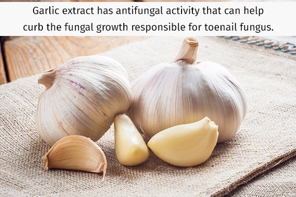topical usage of garlic can also help prevent toenail fungus