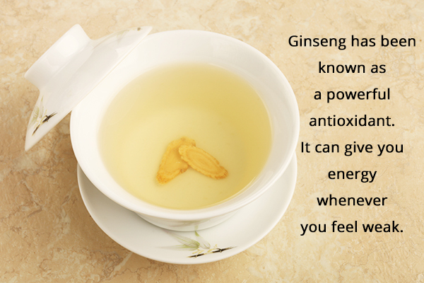 ginseng tea can give you energy when feeling weak