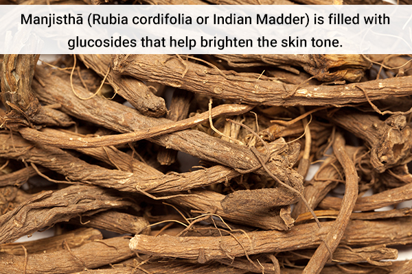 Indian madder can help brighten your skin tone and achieve wheatish skin