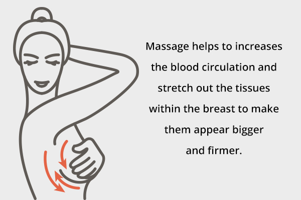 регулярный массаж поможет увеличить грудь