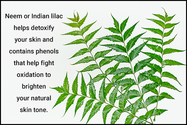 neem can help you achieve wheatish skin tone