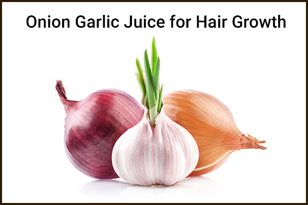 how to prepare and use onion garlic juice for hair growth?