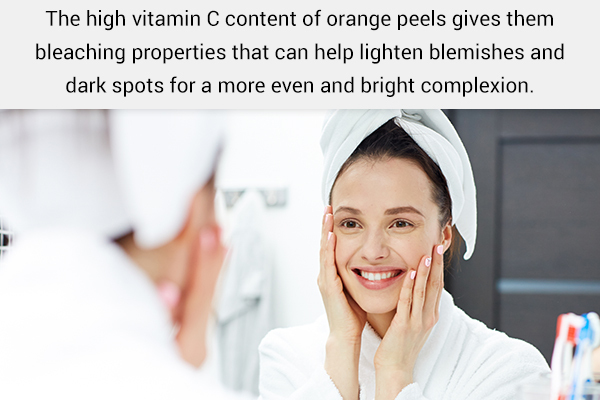 vitamin C content in oranges help improve skin tone