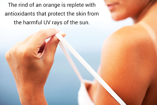 orange peel usage can help get rid of suntan on skin
